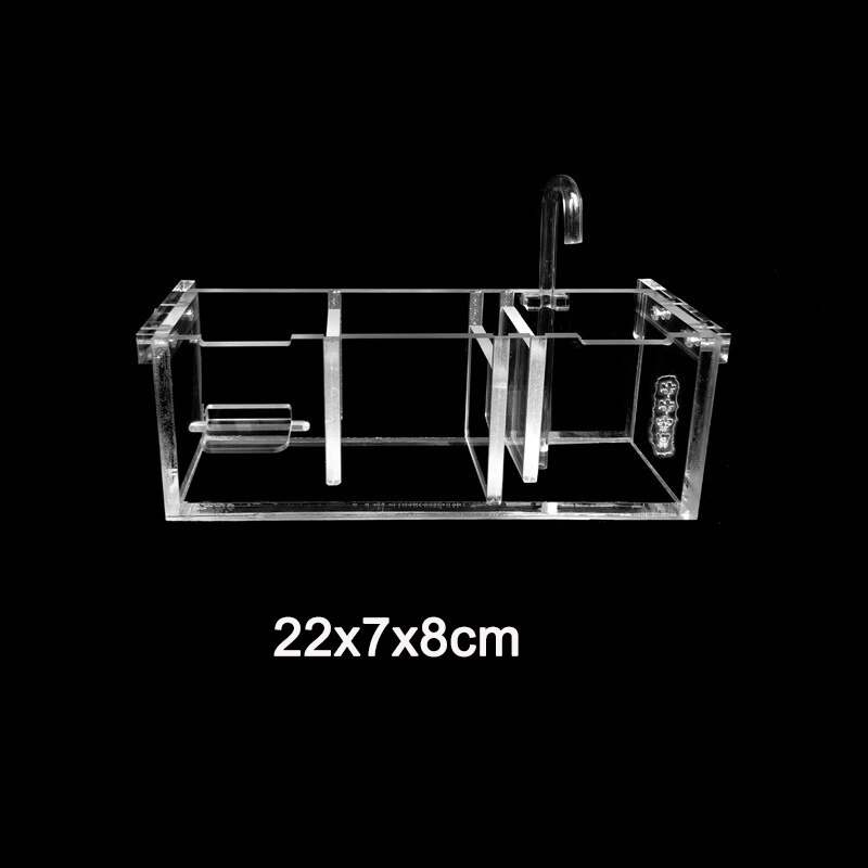 3 in 1 Acrylic Aquarium Filter Box External Hanging Fish Tank Filter Box Water Purifier Increase Oxygen Water Filter: 3 boxes