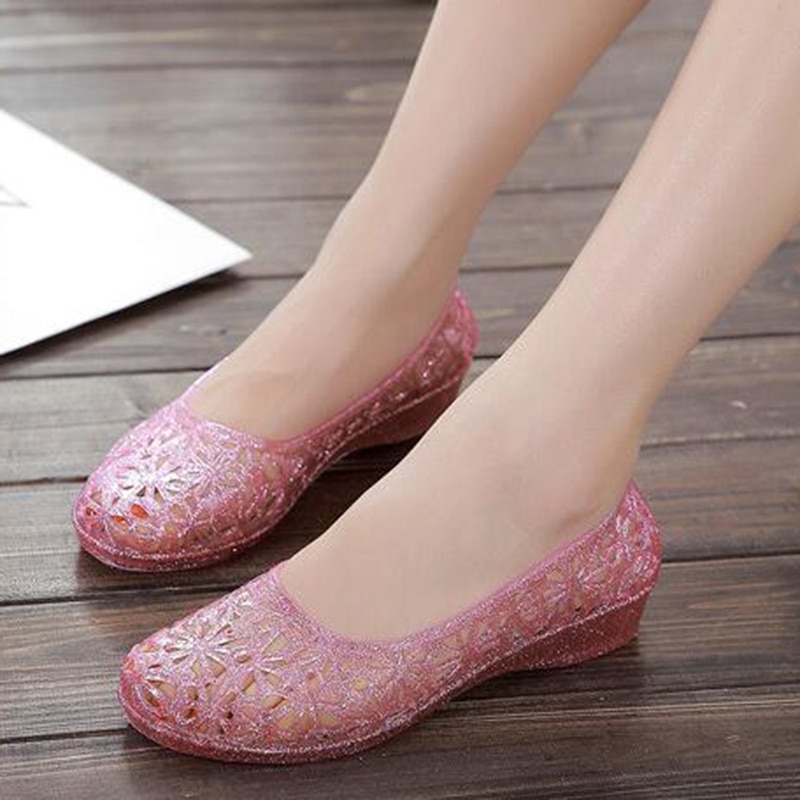 COVOYYAR – sandales de gladiateur à semelles compensées et découpées pour femmes, chaussures de plage dorées et transparentes, WSS962, 2022