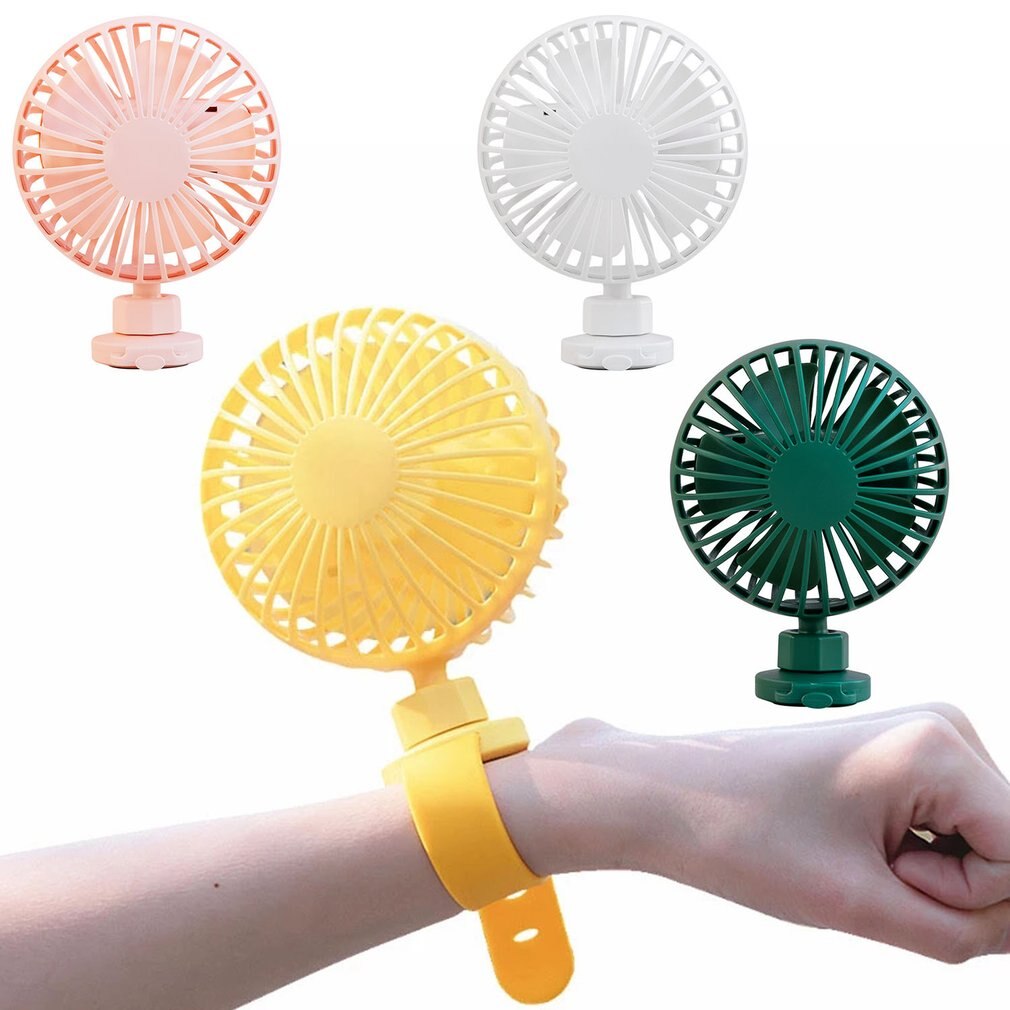 F36 Stroller Bike Fan Mini Portable USB Rechargeable Clip Fan 360 Degree Rotating Outdoor Wrist Fan With Strap With Fragrance
