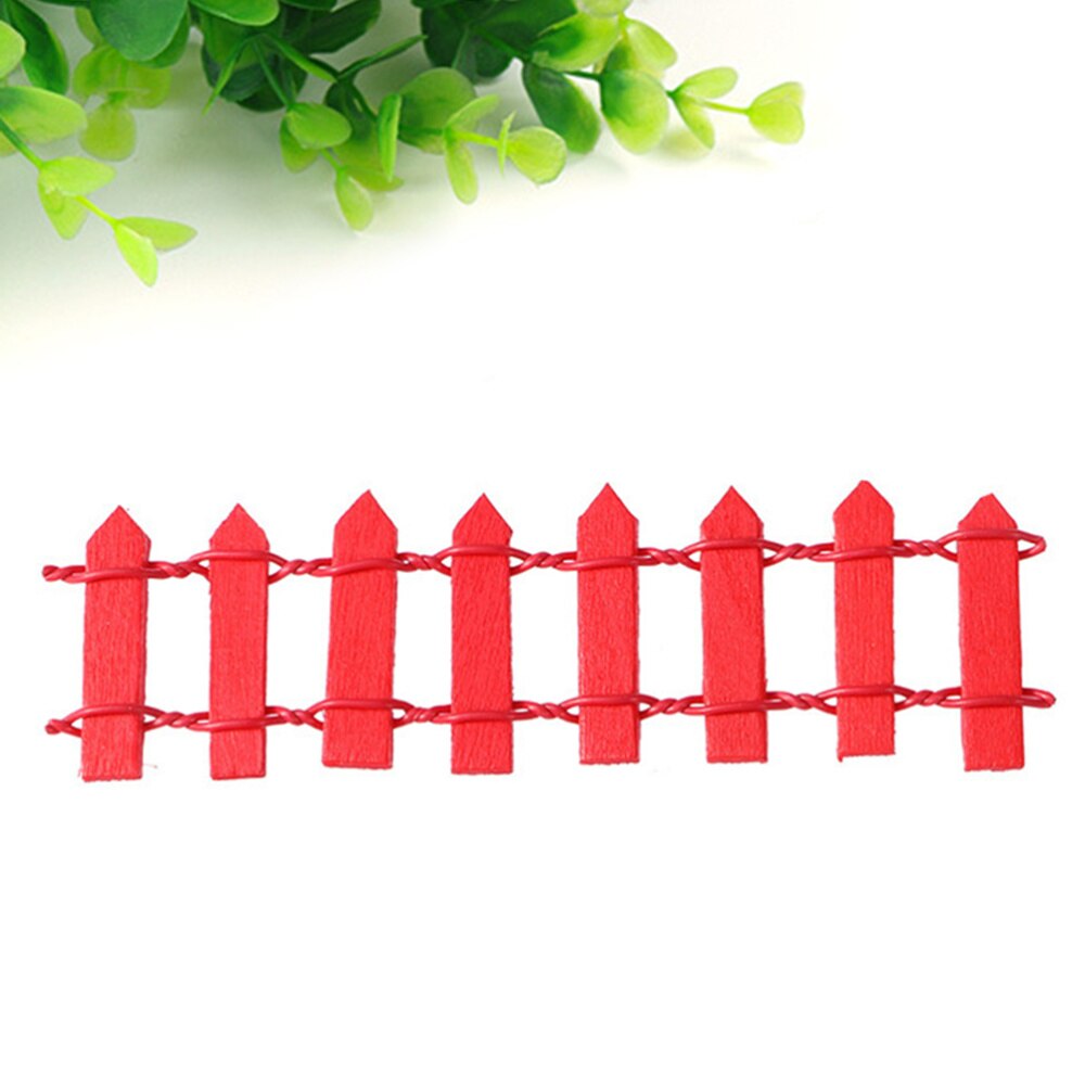 10Pcs Mini Small Wood Fence DIY mini house Fairy Garden Micro Plant Pot Decor Bonsai Terrarium Ornament )
