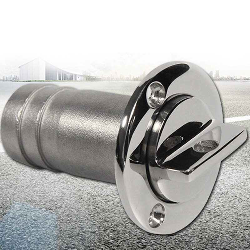 Stainless Steel Oval Drain Plug Vent Connector Fitting Boats Parts Yacht Kayak Canoe Silver-Color