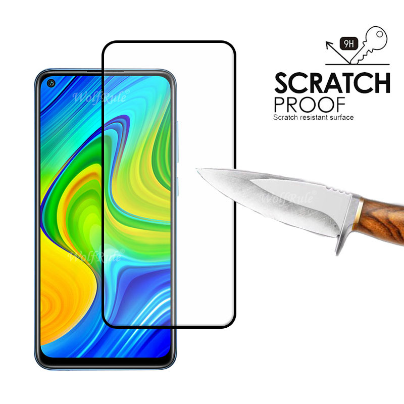 Cristal templado para Xiaomi Redmi Note 9 Pro 9S Redmi 9C NFC, Protector de pantalla de cobertura completa, película de lente Redmi Note 9 Pro