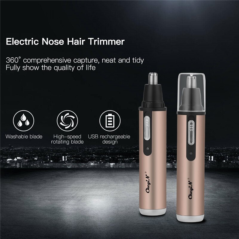 Usb oplaadbare oor- en neushaartrimmer, mini-tondeuse, pijnloze gezichtshaarverwijderaar, neusgattrimmer, wenkbrauwtrimmer, neus-epilator