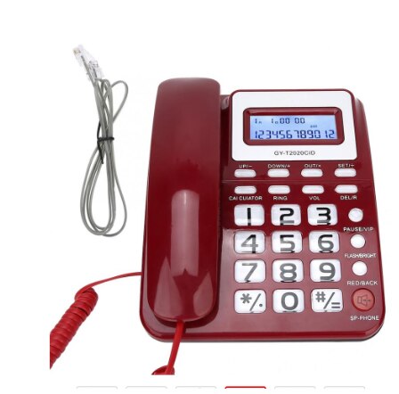 Telephone, caller ID, home office, battery-free white Telephone, caller ID, home office, battery-free white Wired Telephone with