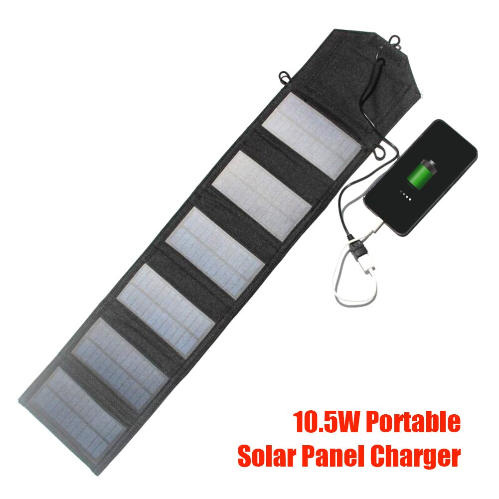 20W Foldable Solar Panel USB Solar Cells 5V Portable Battery Charger Outdoor Solar Charger Power Bank for Smartphones Charging: 10.5W 670x145MM