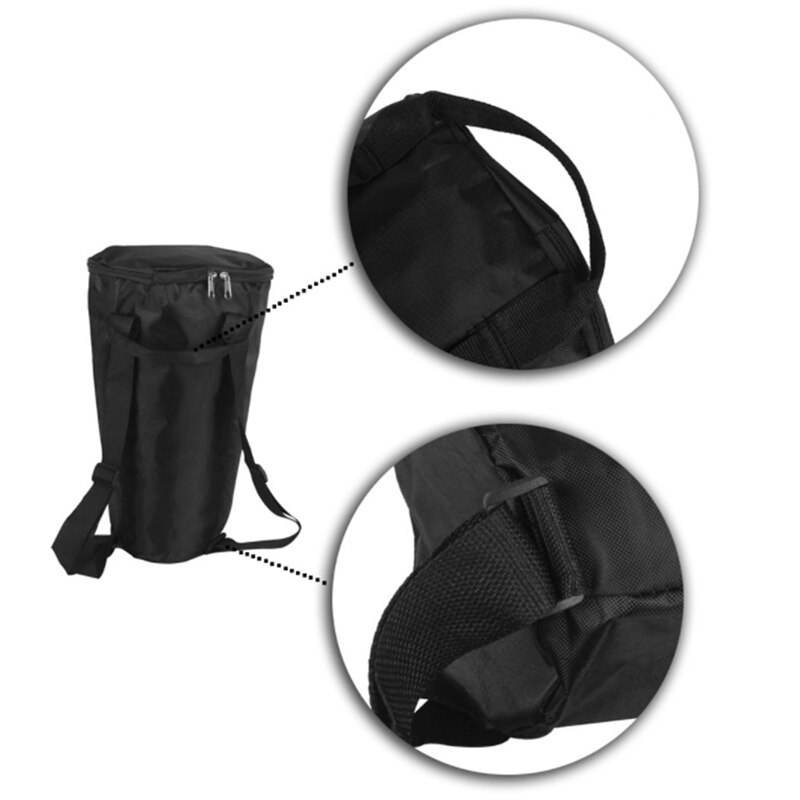 -HK.LADE 8 Inch Djembe Trommel Draagtas Tas, Draagbare Waterdichte Zwart Schouder Afrikaanse Trommel Zak Muziekinstrument Acces