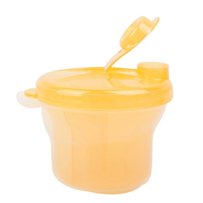 Portable Milk Powder Formula Dispenser 3 Layer Rotary Milk Powder Tank Box Toddler Food Container: yellow