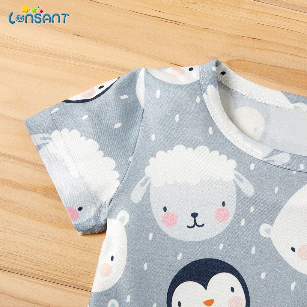 LONSANT Baby Bodysuit Newborn Boy Girl Clothes Newborn Short Sleeve Onesie Cotton Unsisex Body Clothing N30