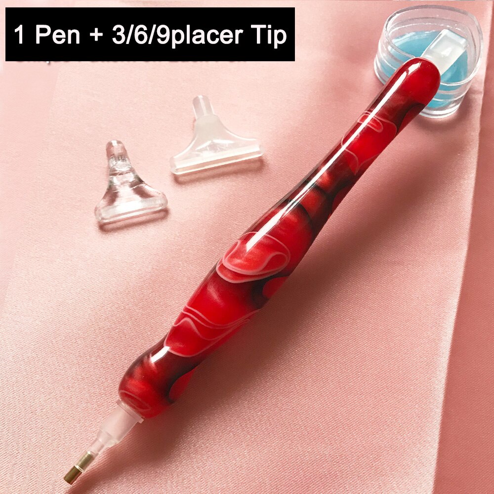 Diamond Painting Tools Handmade Point Drills Pen for 5D Painting with Diamonds Accessories: red