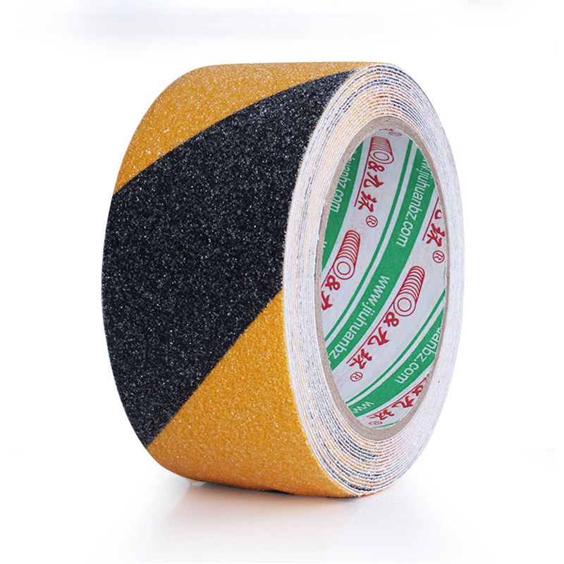 2.5CMx5M PVC Simple Anti Slip Traction Tape Self Adhesive Strong Grip Abrasive Tapes Home Outdoor Stairs Skateboard Durable: Black And Yellow