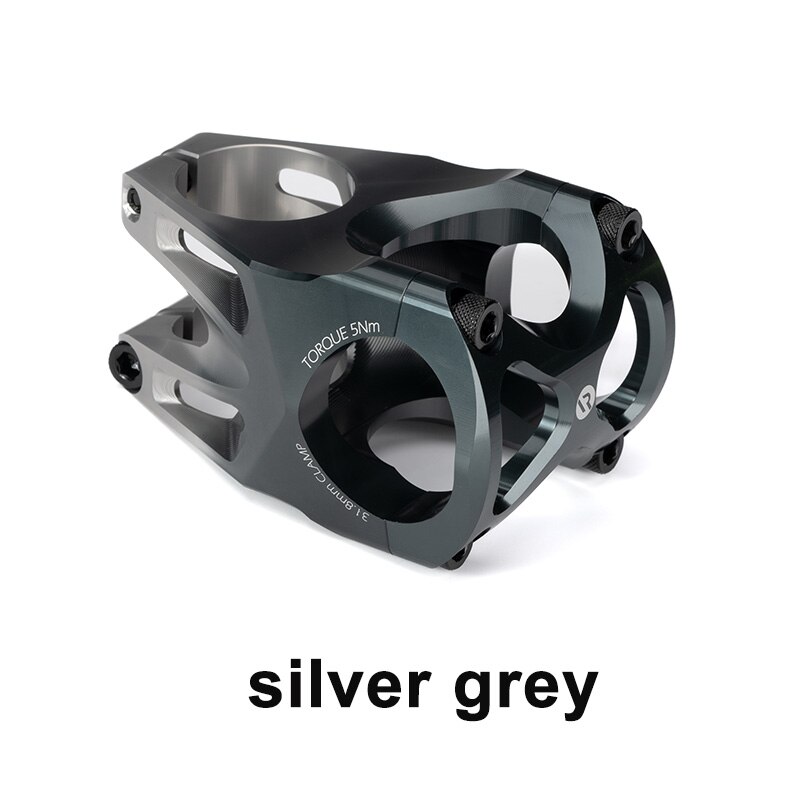 Redshift Mountain Bike Stem 31.8mm Handlebar Stems 0 Degree For MTB XC AM DH FR Mountain Bike 28.6mm Steerer Mountain Bike Parts: silver grey