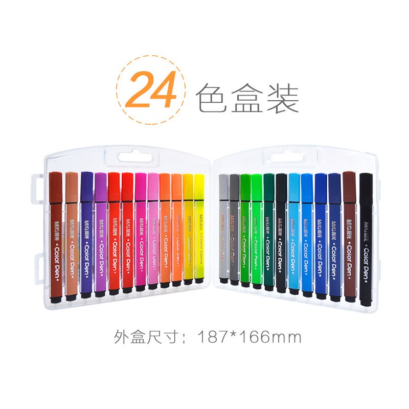 M &amp; G – stylo Triangle pour aquarelle, 12/18/24/36/48 couleurs, Graffiti, d&#39;art, dessin, croquis de couleur, tcp93130: 24colors