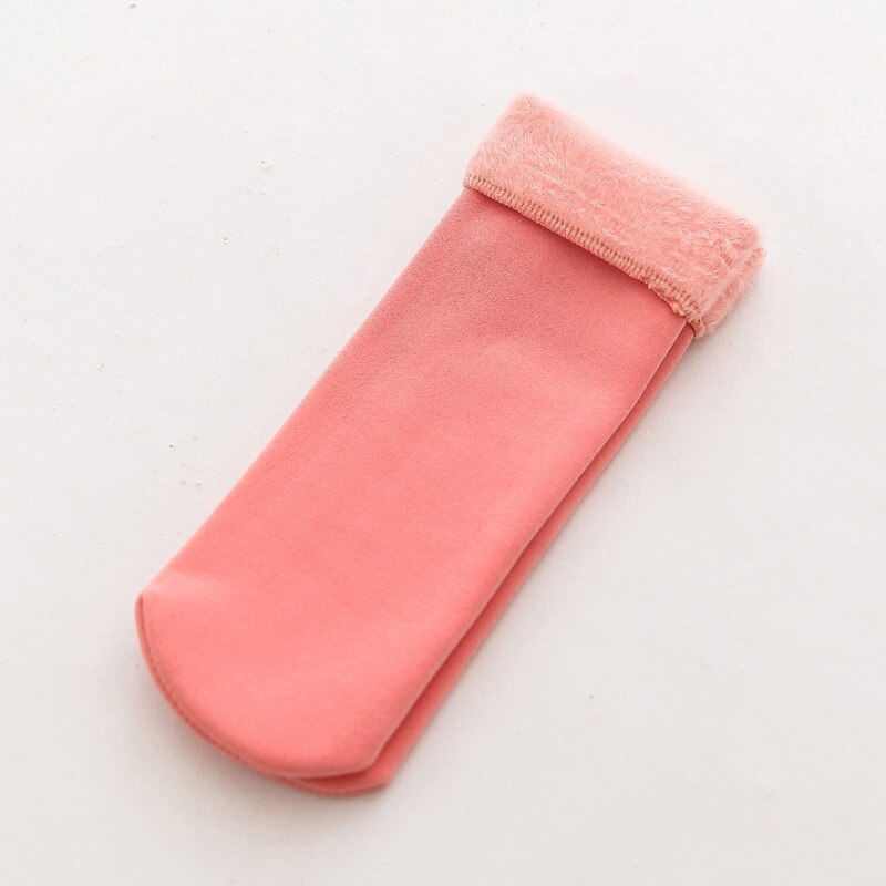 Inverno Caldo di Modo Ammucchiati Calzino Del Bambino Chridren Solido di Colore Della Caramella per Bambini da Neve Calzini E Calzettoni Aggiungere Velet Pavimento Caldo Calzino per Le Ragazze: 06