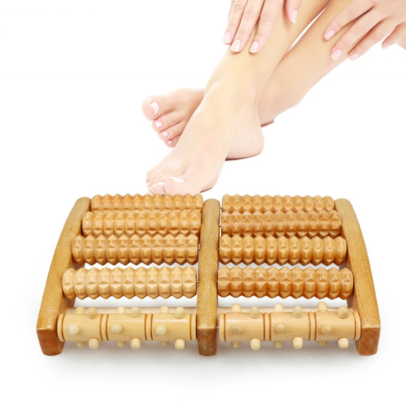 5 Ruwe Houten Voet Roller Wood Care Massage Reflexologie Relax Relief Massager Spa Anti Cellulite Voet Massager Ontspanning