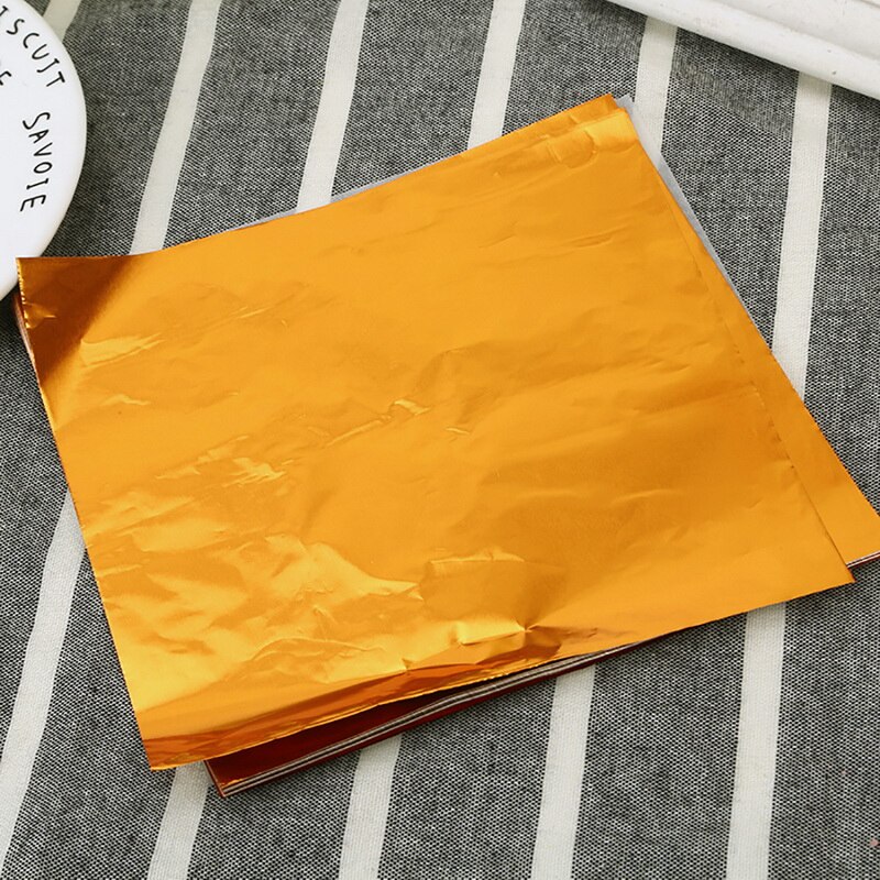 Papel de aluminio 100 Uds 8x8CM DIY para alimentos, papel para dulces y Chocolate, paquete de 10 colores para fiestas, cumpleaños, envoltura, papel adhesivo