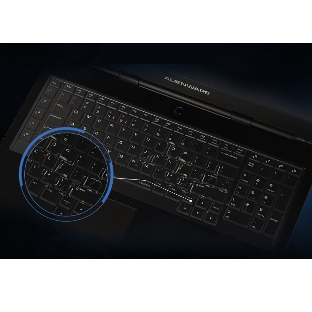 Keyboard Covers M17 for Dell Alienware M17 R3 R2 17 3 inch laptop protective cover silicone clear Transparent  