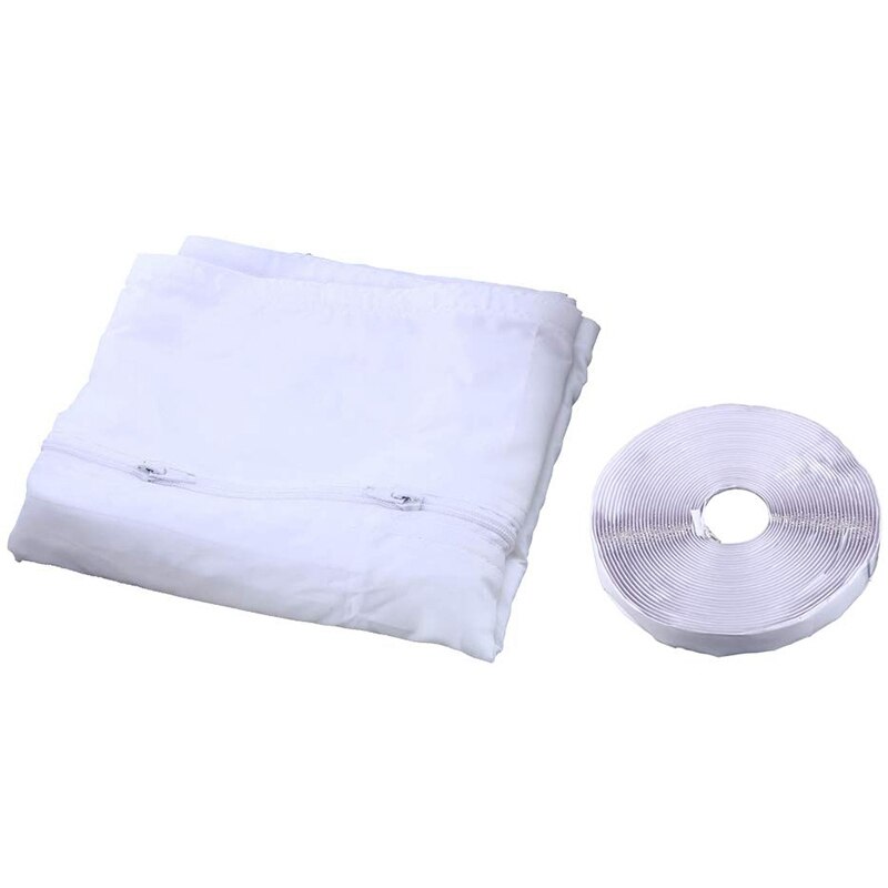 Luchtsluis Raam Afdichting Voor Airconditioner, 400 Cm Flexibele Doek Afdichting Plaat Raam Afdichting Met Met Zip En Lijm Snelle
