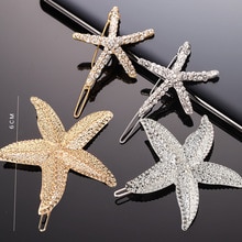1pc Sea Shell Hairpin Beach Bridal Handmade Hair Clips Starfish Hairclips Mermaid Festival Wedding Headwear Accessories