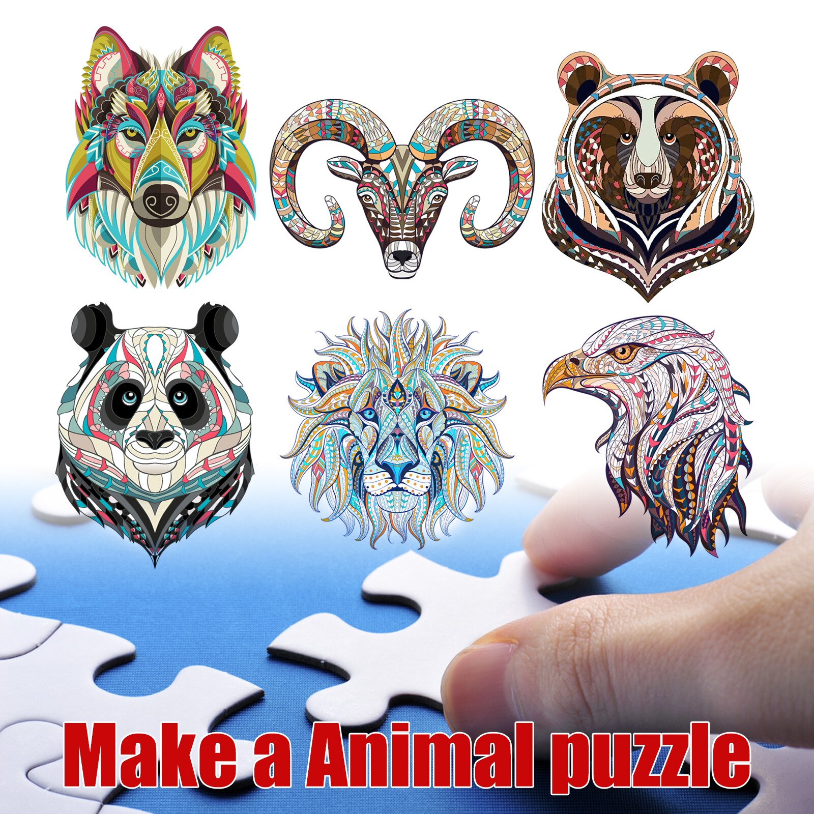 Puzzel Voor Volwassenen Kinderen Diy Ambachten Dier Vormige Kerstcadeau Puzzel NSV775