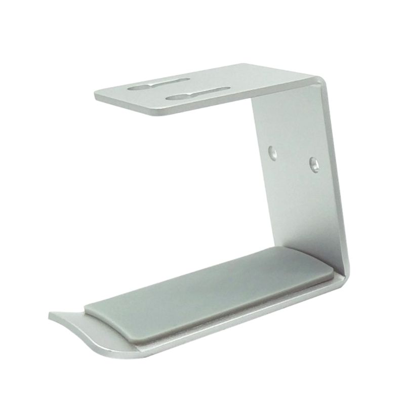 Aluminum Alloy Headphone Hanger Holder Wall Mount Headset Stand Desk Display Bracket Hanging Hook Earphone Rack: Silver
