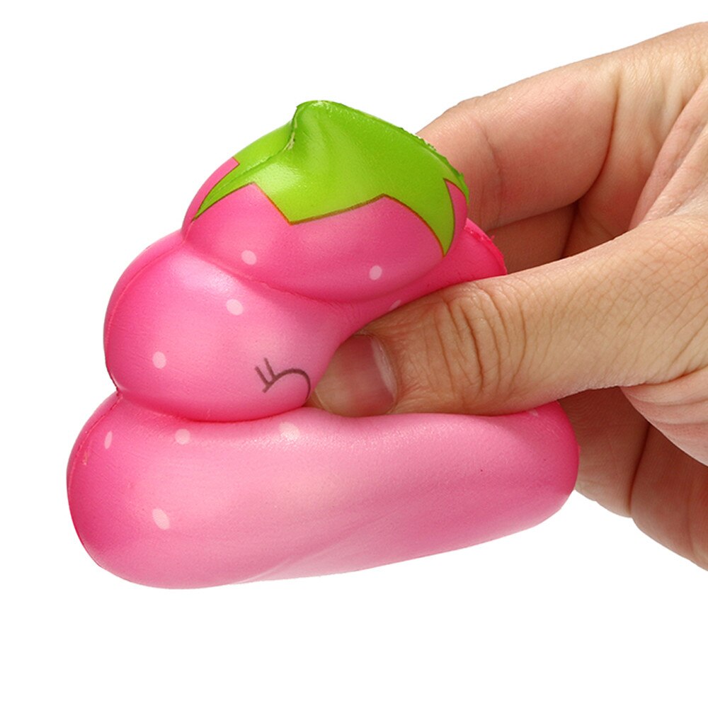 7x7x7cm Adorable Kawaii Fruit Poo Slow Rise Cream Scented Stress Relief Toys Can As Toy/collections/cellphone Straps Funny