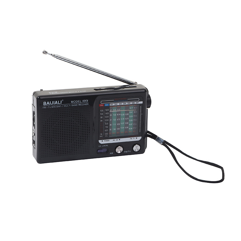 AM/FM/SW Portable Radio Operated for Indoor Outdoor Emergency Use Radio witF4: black
