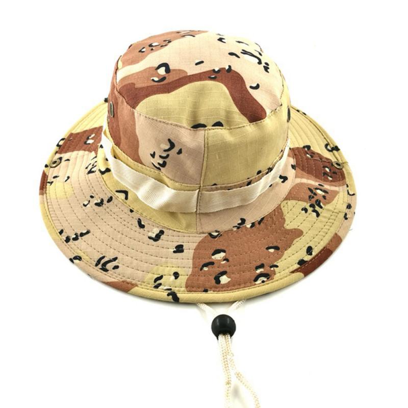 Outdoor Camouflage Emmer Hoeden Jungle Camo Visser Hoed Met Brede Rand Zon Vissen Emmer Hoed Camping Caps Katoen Caps: 4
