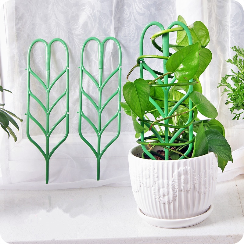 Diy plast plantestøtteramme pottebrakett hylle klatreblomst fast plantevekstretning for hageranker feste