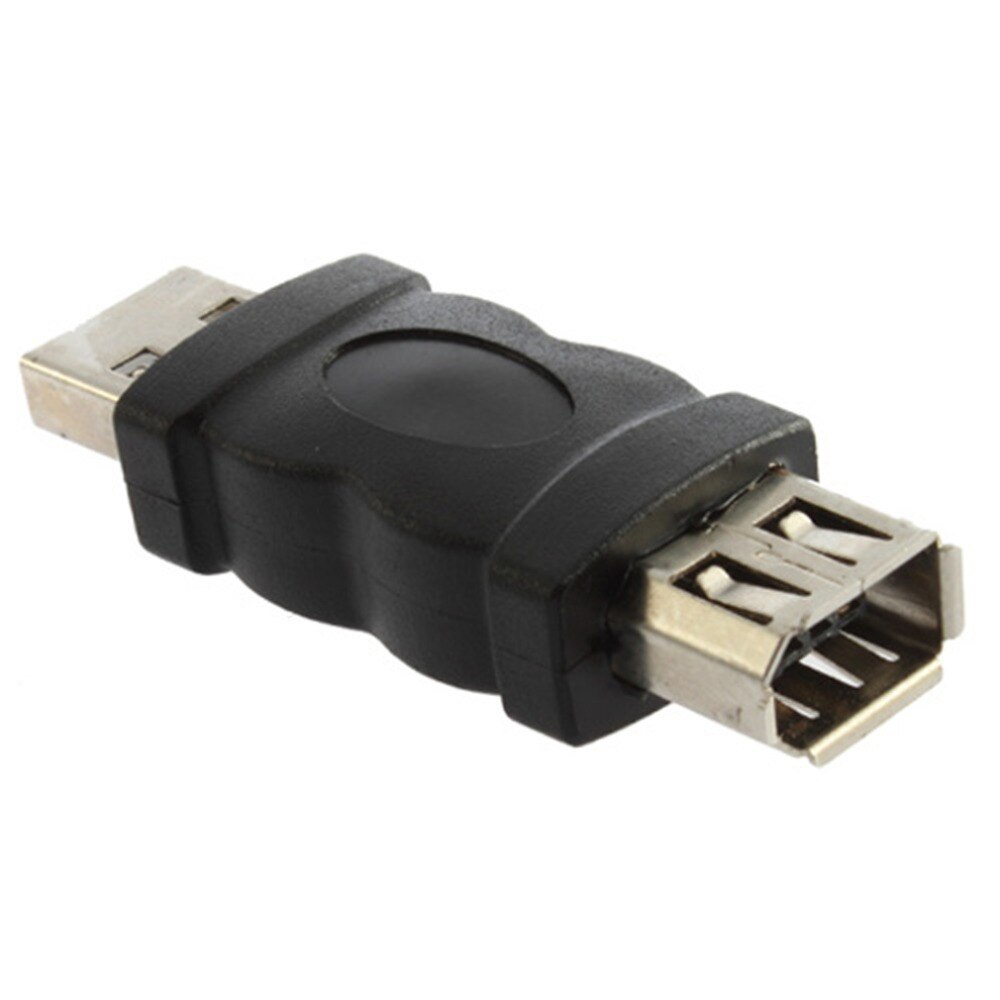 Firewire IEEE 1394 6 Pin hembra A USB 2,0 tipo A macho adaptador cámaras teléfonos móviles reproductor MP3 PDAs negro al por mayor
