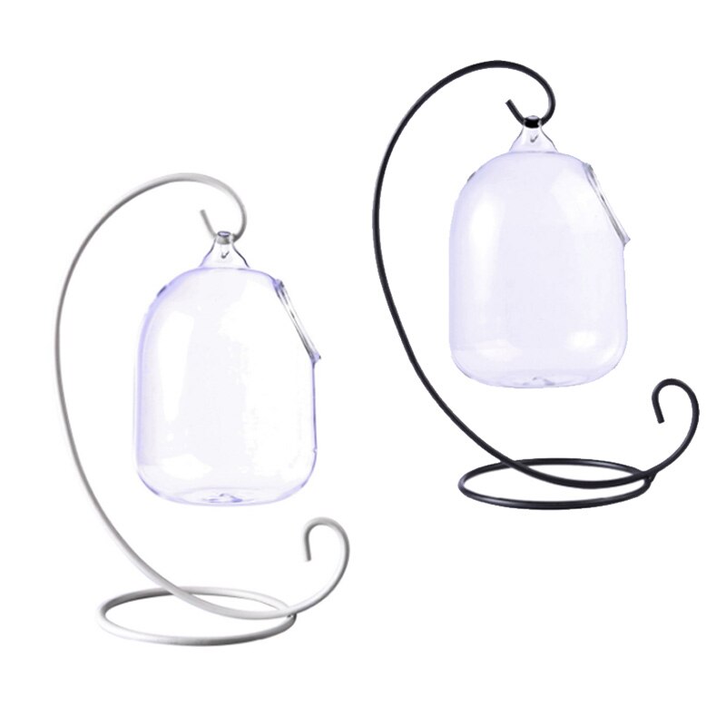 Aquarium suspendu poisson Vase verre Transparent poisson rouge bol pour la décoration de la maison avec support haut