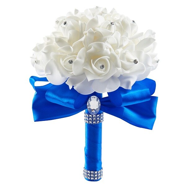 Dressv meilleur Rose perlé Bouquet de mariage fleurs plus de couleurs pour les Bouquets de mariée de mariage: Royal Blue