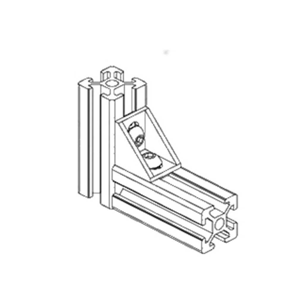 20pcs/lot 2028 Corner Fitting Angle Aluminum Connector Bracket Fastener 3030 Industrial Corner Bracket