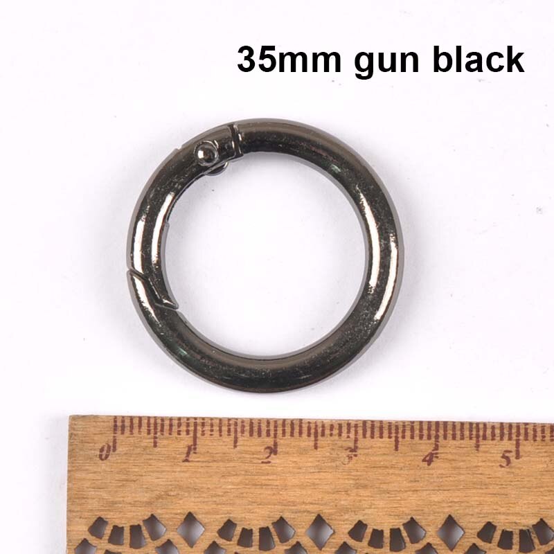 4 stuks zilver zwart goud cirkel ring verbinding tas haak diy accessoires ronde karabijnhaak schoenen riem veer sleutelhanger gespen  c2152: 4