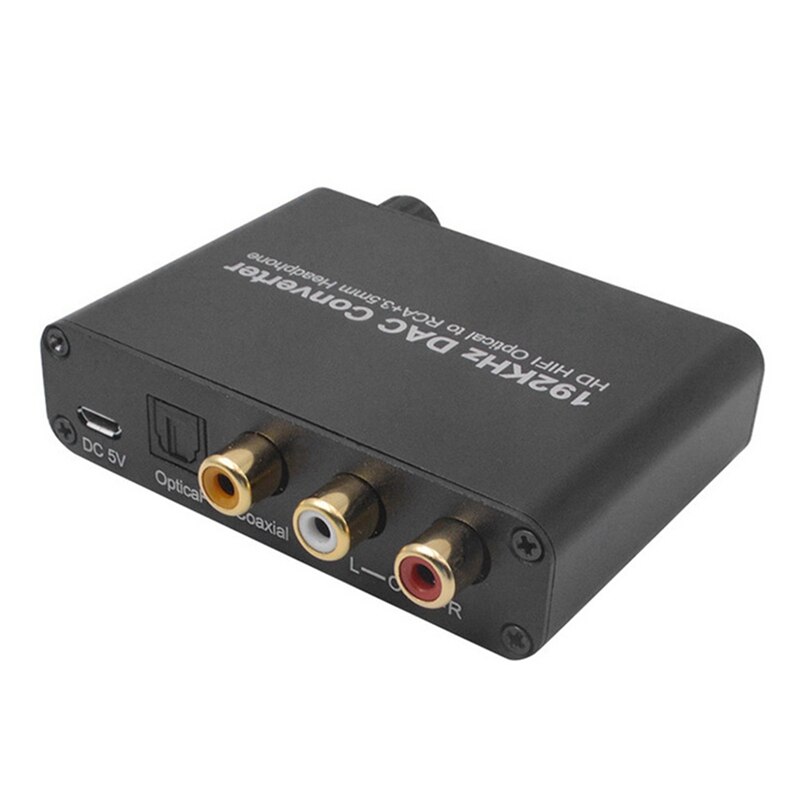 Convertidor de Audio Digital a analógico, Canal Coaxial Dolby Ac-3/Dts, compatible con Lpcm/Pcm/Raw, entrada 2,0, salida de Audio para el hogar