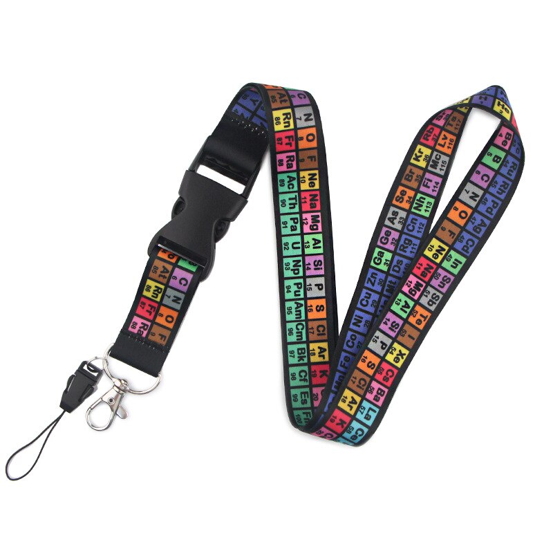 Periodiek Systeem Der Elementen Stijl Terylene Scheidbare Telefoon Strap Vrouwen En Mannen Mobiele Telefoon Sleutel Neck Lanyard Voor Studenten: 1