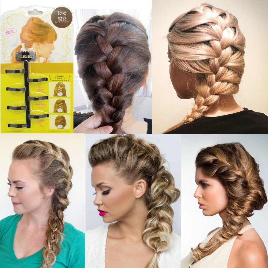 Brown French Braid Tool Weave Hair Braider Portable Hair Braid Accessories DIY Twister Hair For Women Plastic Hairstyle Tools