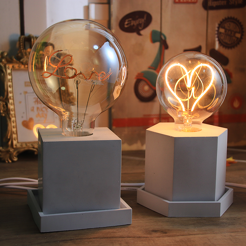 Soporte de lámpara incandescente, molde de silicona DIY, casquillo de lámpara de resina Epoxy de cemento, soporte de bombilla de noche, moldes de silicona de yeso, novedad de 2024