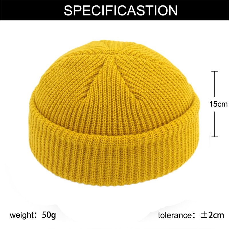 Gebreide Hoeden Voor Vrouwen Mannen Beanie Hat Winter Retro Brimless Baggy Meloen Cap Manchet Visser Mutsen Hoeden Voor Mannen