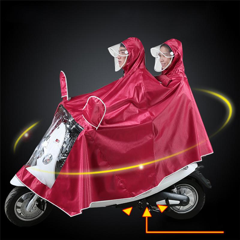 Utomhuscykel motorcykelförare regnrock dubbel människor poncho förtjockning poncho 5xl regnkläder