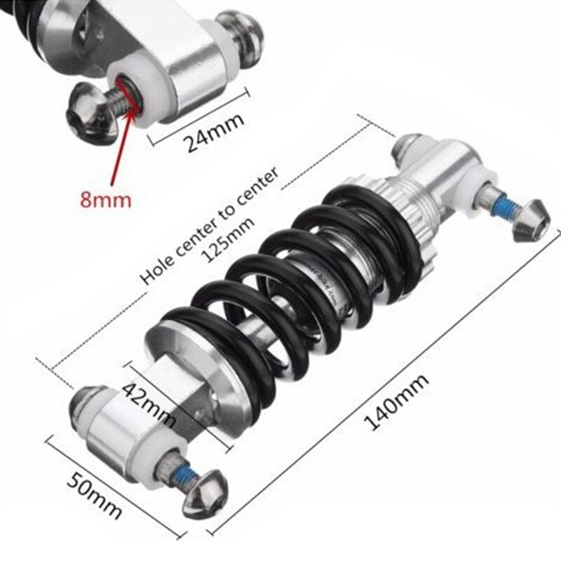 125/150mm Bike Shock Absorber Home Rear Suspension Mountain Spring Cycling Folding Bike Electric Rear Spring Shock Absorber