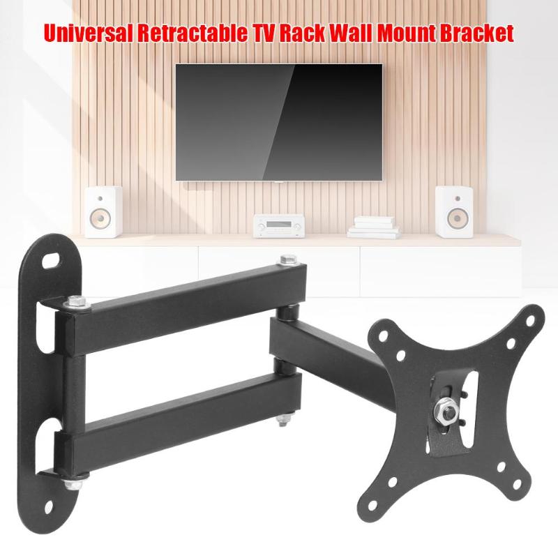 Universal Retractable TV Rack Wall Mount Bracket 17 to 32 inch LCD Monitor