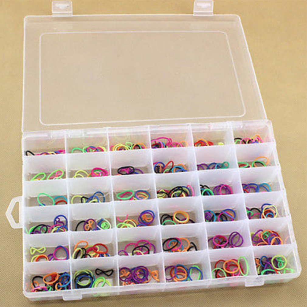 10/15/28/36 Slots Clear Plastic Lege Storage Box Voor Nail Art Manicure Gereedschap Sieraden Bead Display Opslag case Organizer Houder