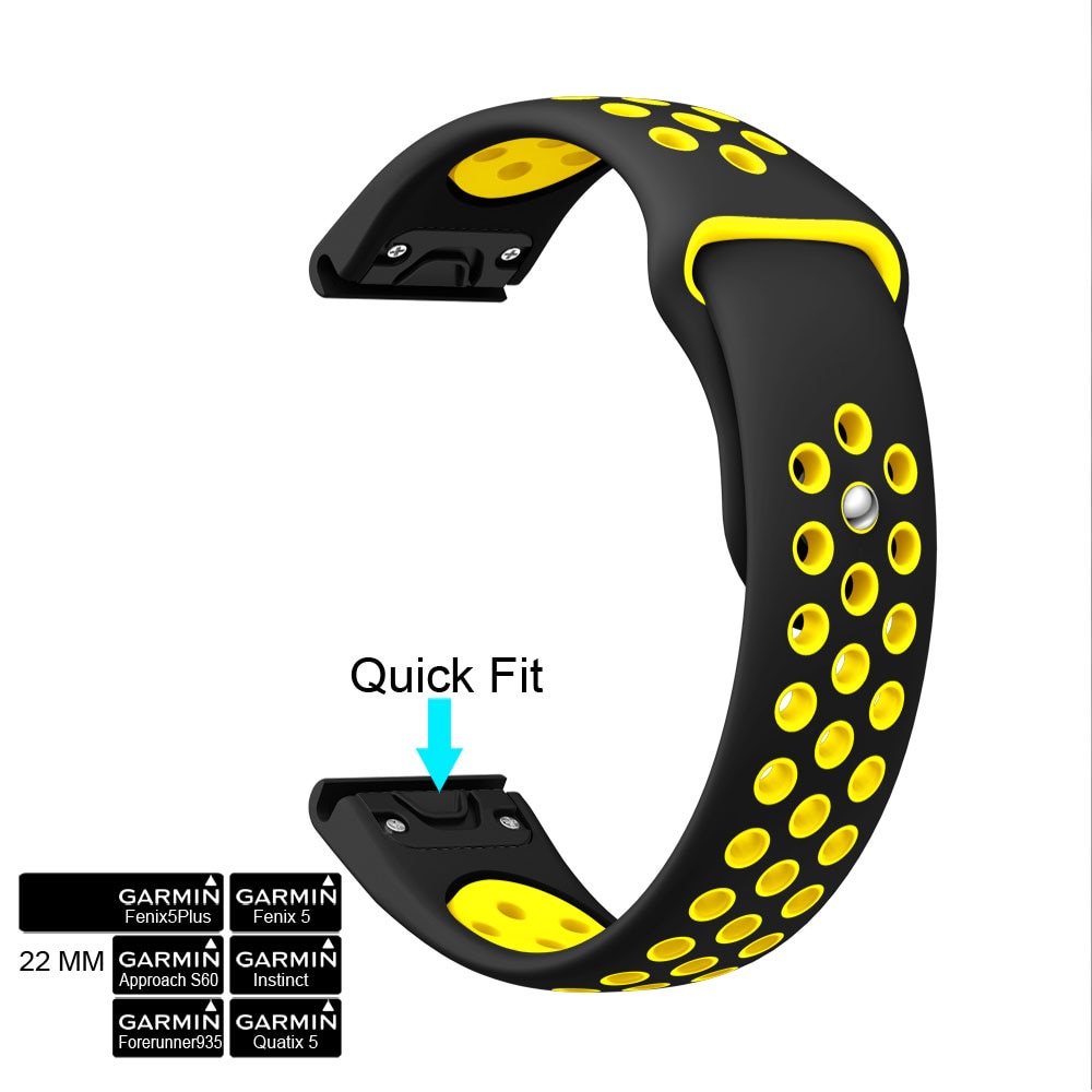22mm Silikon Strap Quick Release Armband für Garmin Fenix 5/5 Plus/6/6Pro/Ansatz s60/Forerunner 935 Smart Uhr Sport Band
