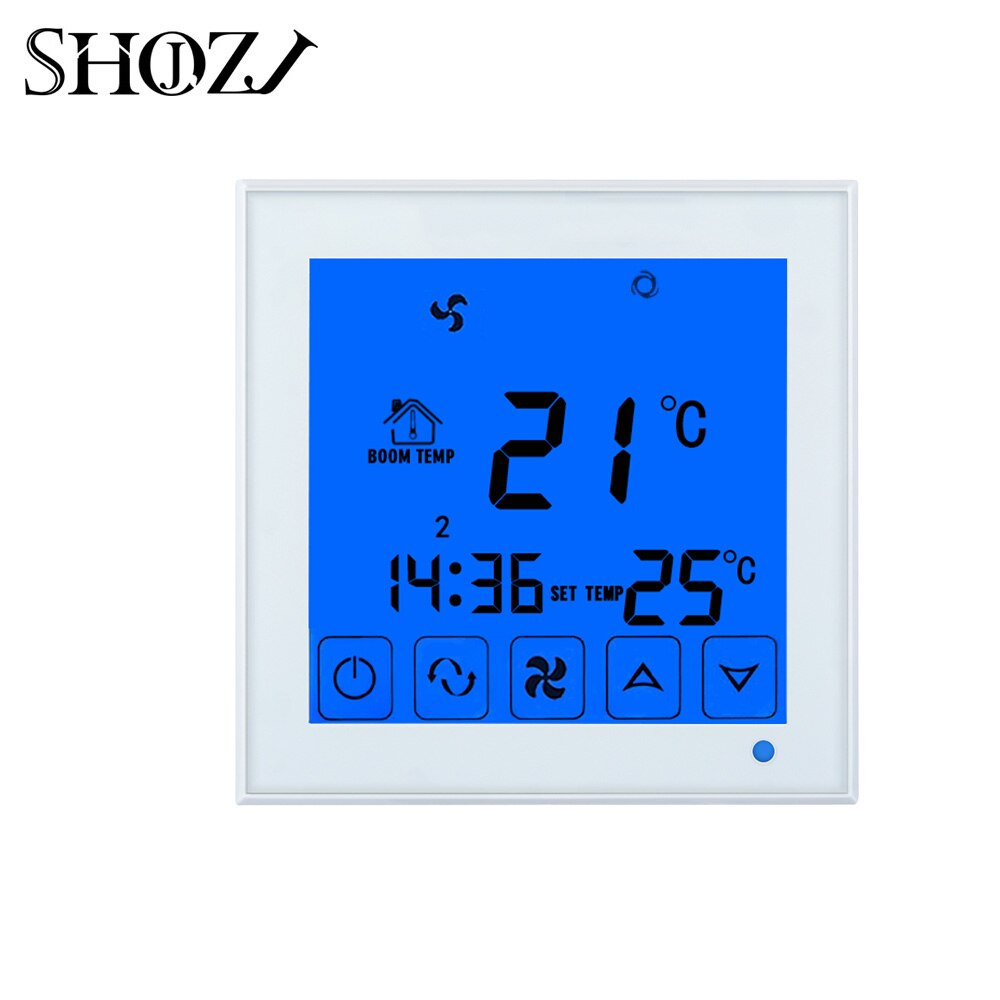 Smart Central Air Conditioner Temperature Controller 2P 4P Fan Coil Thermostat for heating/cooling Room Temperature: 4P NO WIFI