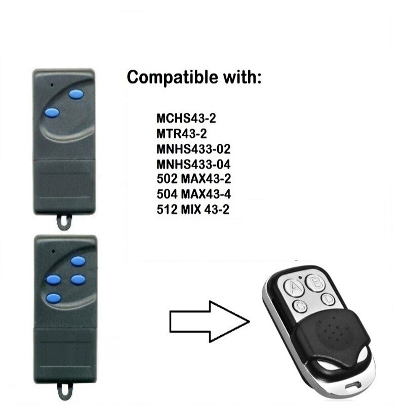 Télécommande de remplacement pour novferm 302/304, MNHS433-02/04