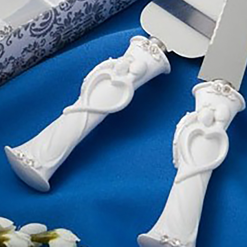 2pcs Stainless Steel cake decorating tools Cutter Server Set Wedding Birthday cake knife Handle Party Decoration Bread Scraper