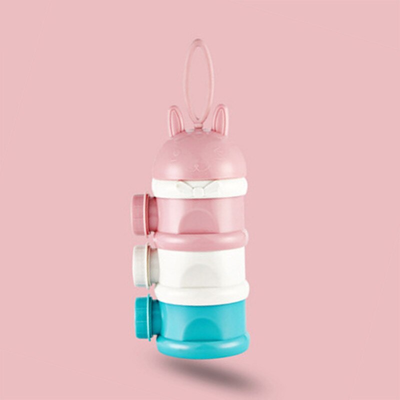Contenedores de almacenamiento de alimentos para bebé, caja de leche en polvo para niño pequeño, dispensador de fórmula, contenedor portátil de aperitivos de 3 capas, con dibujos animados: Color mixing