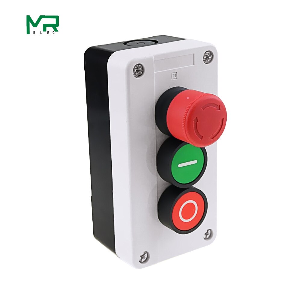 NC Emergency Stop NO Red Green Push Button Switch Station 600V 10A