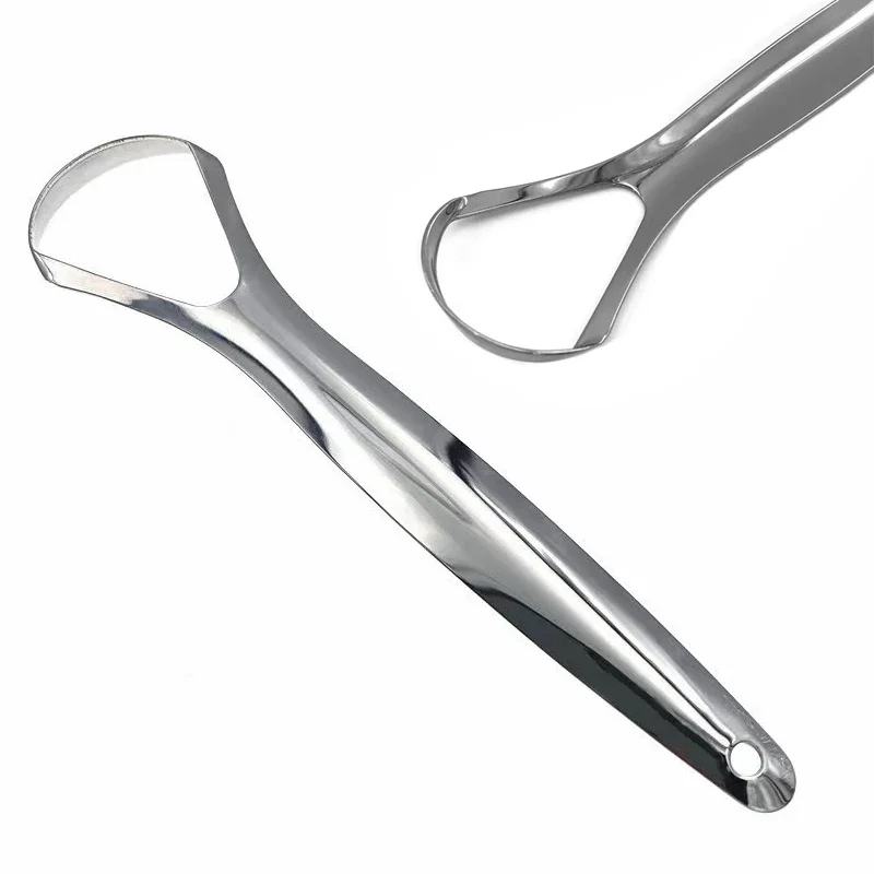 Halitosis Tongue Coating Tongue Scraper Stainless Steel Cleaning Remover Tongue Coated Brush Scraping Tongue Oral Hygiene Tools