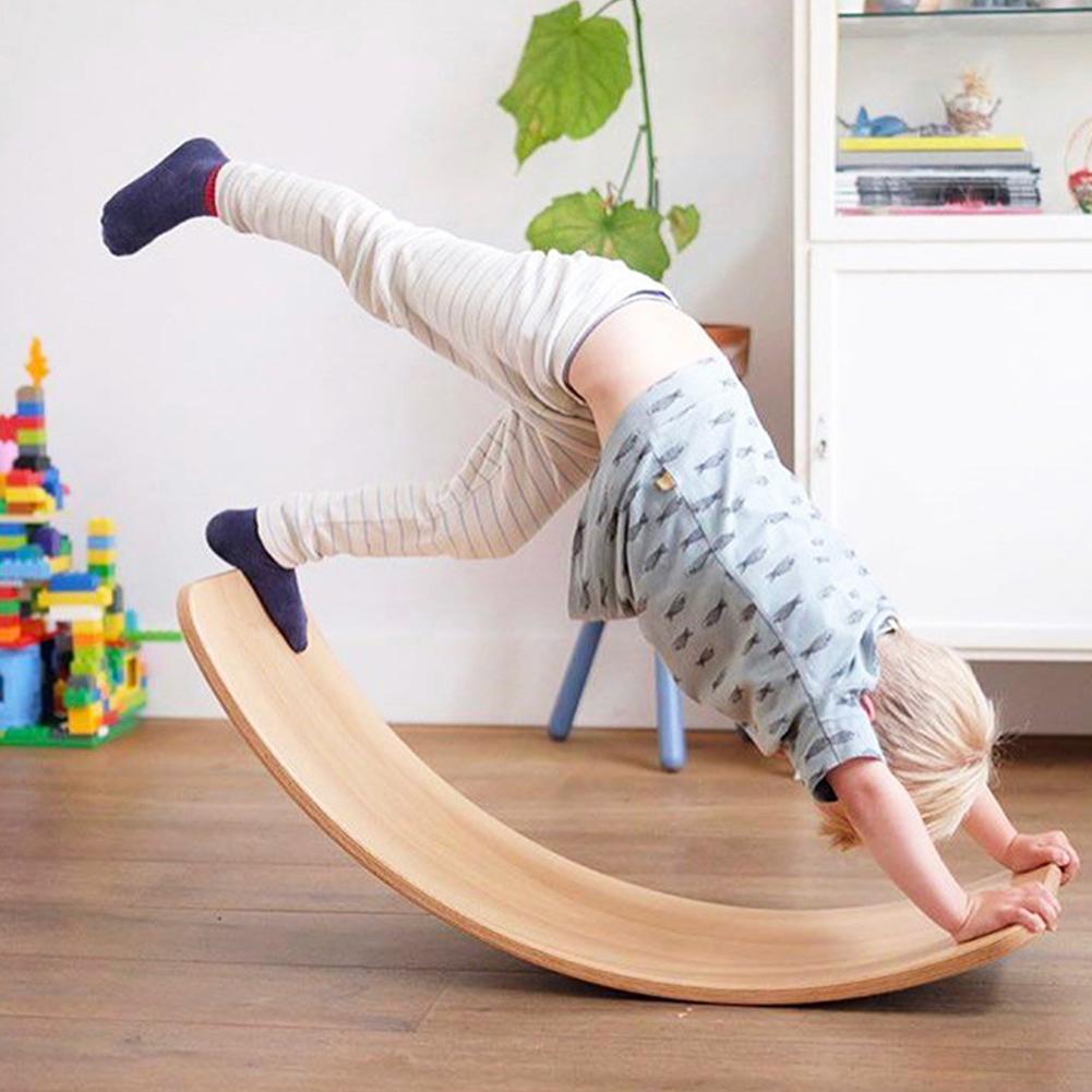 Kinderen Balance Board, Educatief Gevoel Integratie Training Wip, Kleuterschool Sport Games, Houten Yoga Balance Oefening